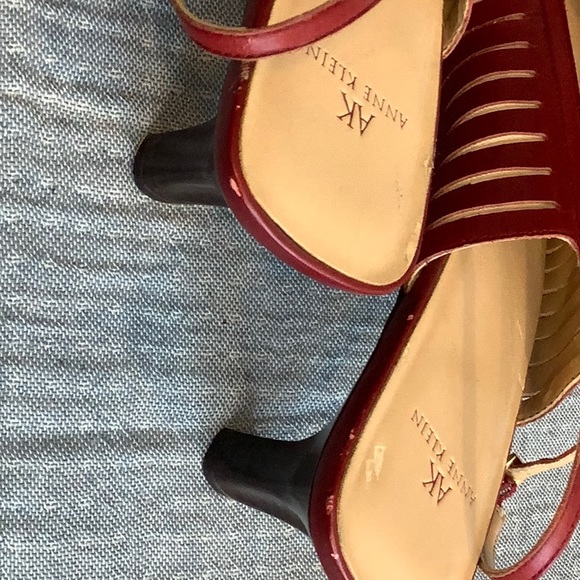Vintage Anne Klein Red Slingbacks, size 10, FTTS - Picture 5 of 6